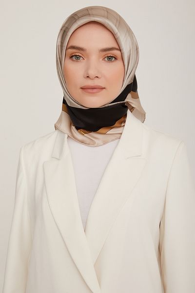 Armine Silk Scarf 8813D (Twi̇ll) (Nostalji̇)-01