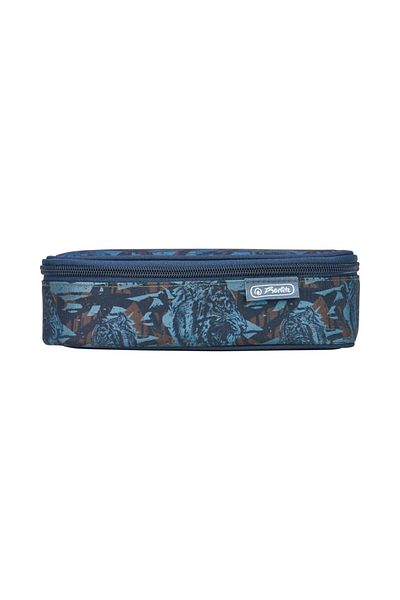 Herlitz BeatBox Pencil Case, Polyester, 1 Compartment, Camo‑Tiger Design, 22.5×12×7 cm