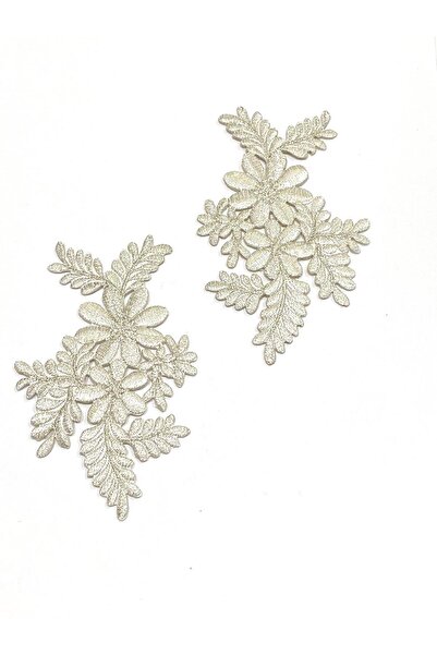 karantuhafiye Срібна блискуча вишивка, що приклеюється праскою / Блискуча апл...