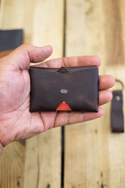 naft Siab Minimal Card Holder Gift Set Genuine Leather with Keychain Gift