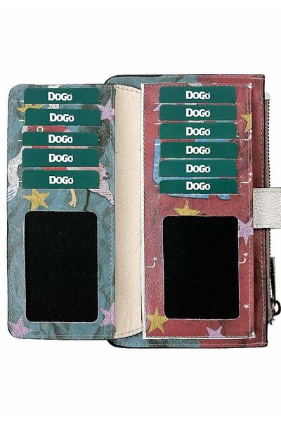 Dogo Women's Multicolored Wallet - Paper Animals Design