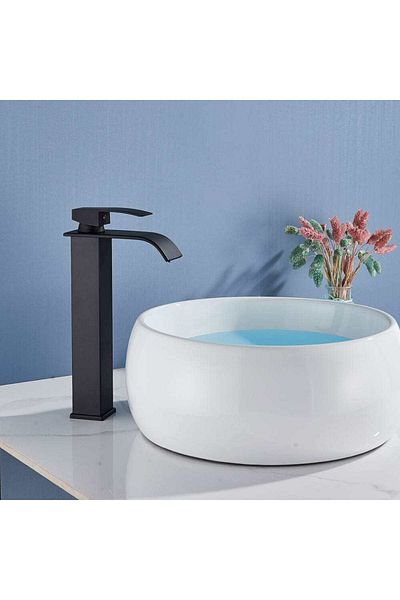CasaVie Milly1509 washbasin mixer, made of brass with countertop mounting, matte black, code 1509