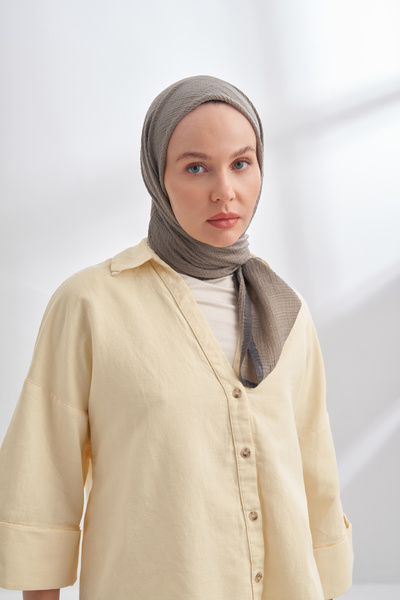 ARMANDA Muslin Tie Scarf - Ash