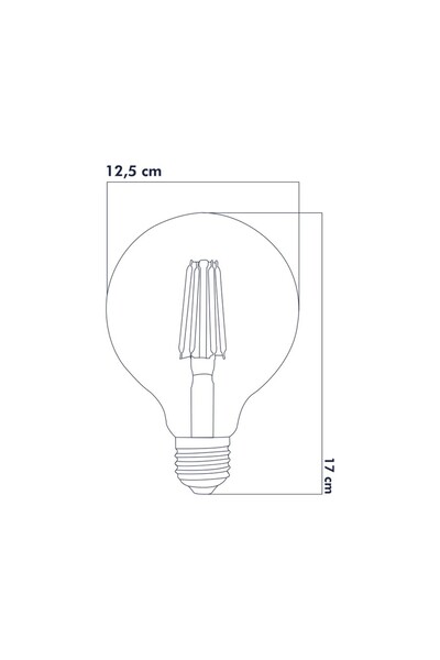 Heka ERD-39 G125 BAL 6W 2500K E27 LED AMPUL