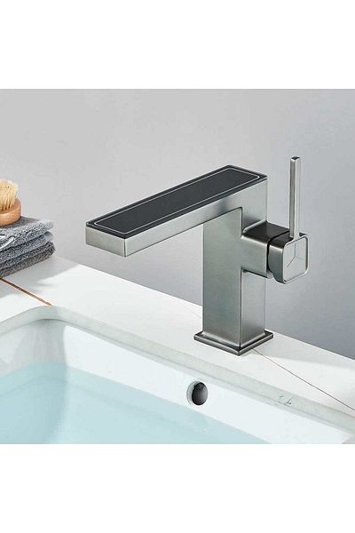CasaVie Bathroom faucet with temperature display, gray, code 1190