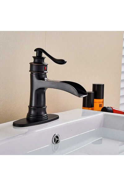 CasaVie Stehen retro washbasin mixer, black, sink mounting, code 1341
