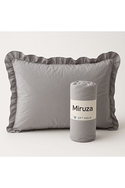 miruza ev tekstil 100% Cotton Elastic Bed Sheet Set Ruffle Pillow Cover
