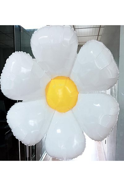 Parti dolabı 1Pcs Daisy Foil Balloon Daisy Flower Shaped Foil 40X42Cm
