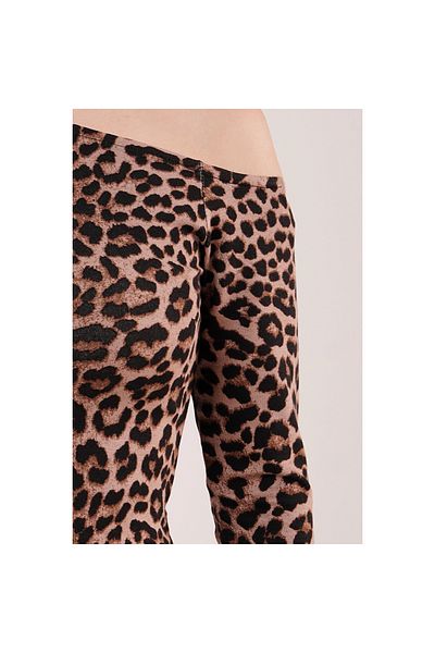POLEXP Leopard Print Off Shoulder Blouse