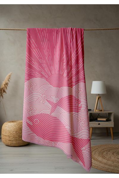 Doruklar Home Collection Πετσέτα θάλασσας με μοντέρνα σχέδια ψηφιακής εκτύπωσης 80x160 cm BRS005