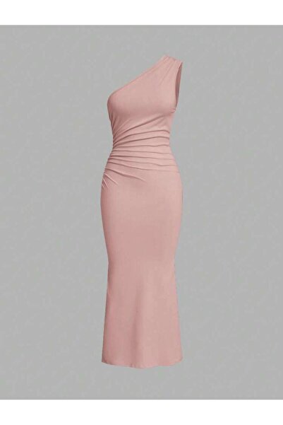 Dressco Netsy - Tek Omuz Beli Büzgü Detaylı Maxi Elbise