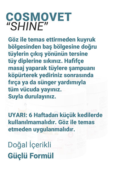 zentiavet SHINE 250 ML Organik Köpek Şampuanı, Doğal Koku Giderici , Yavru ve Hassas Ciltlere Uygun