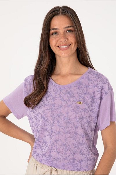 U.S. Polo Assn. Tricou de damă liliac cu gât crew