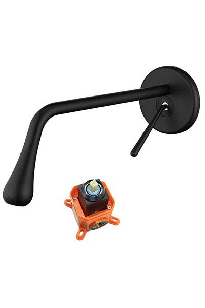 CasaVie Wall-mounted washbasin mixer, matte black, code 1331