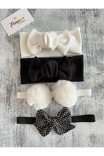 pempem bandana Baby Girl Mixed Bandana Set of 4