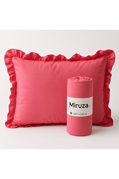 miruza ev tekstil 100% Cotton Elastic Bed Sheet Set Ruffle Pillow Cover