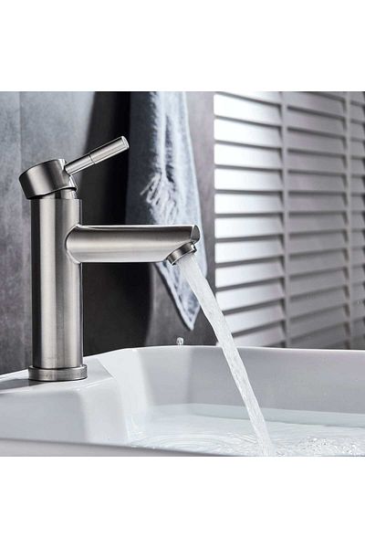CasaVie Basin mixer with sink mounting, nickel-plated silver, code 1281