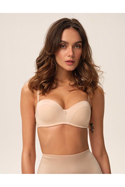 ESOTIQ Sutien push-up cu fereturi, tip balconette, cu cupe modelate, bretele ...