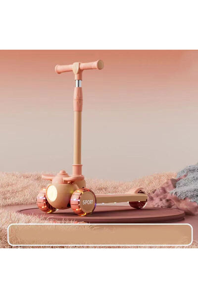 rexa Portable Foldable 2-in-1 Foot Kick Scooter with Three Big Wheels