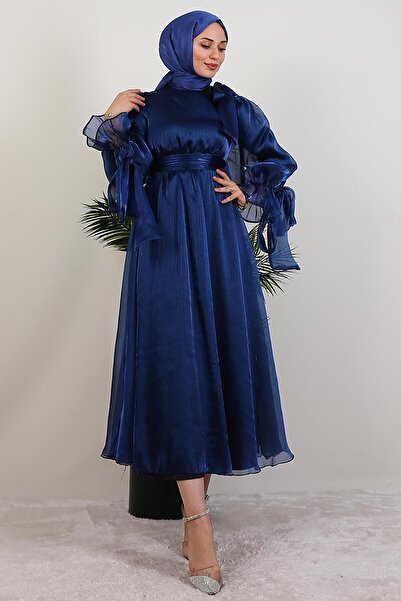 giz astore Mişa Tesettür Elbise Lacivert