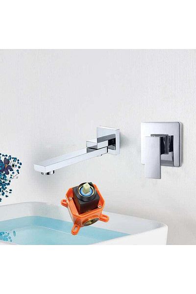 CasaVie Basin mixer, Klasse, recessed in the wall, silver chrome, code 1371