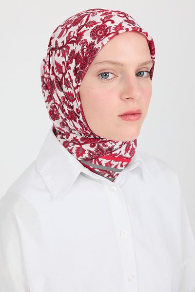 Rays Cherry Patterned Scarf 5695