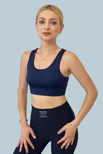Thestiluxe Soft Textured Modal Back Detail Gathered Blouse Sports Bra Bustier
