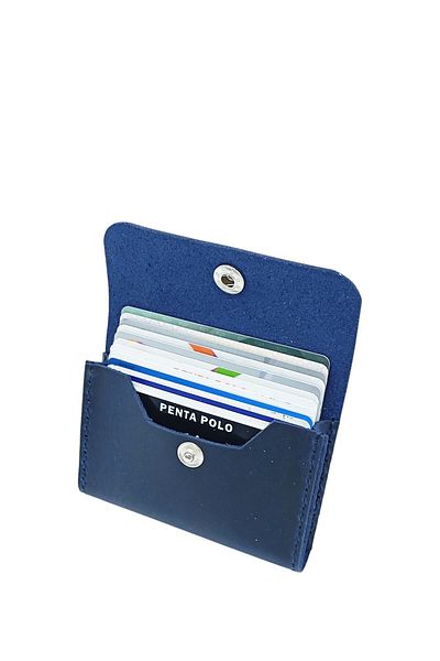CRONDER Genuine Leather Handmade Men's Card Holder Wallet - Stitched Detail