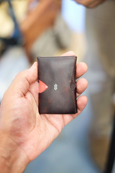 naft Siab Minimal Card Holder Gift Set Genuine Leather with Keychain Gift