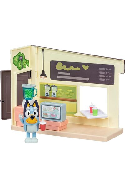 bluey مع مجموعة ألعاب بار العصير