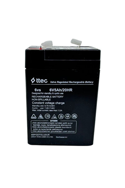 Ttec 6V 5Ah Bakımsız Kuru Akü  Uyumlu Tartı İçin Uzun Ömürlü Akü 2025 ÜRETİM