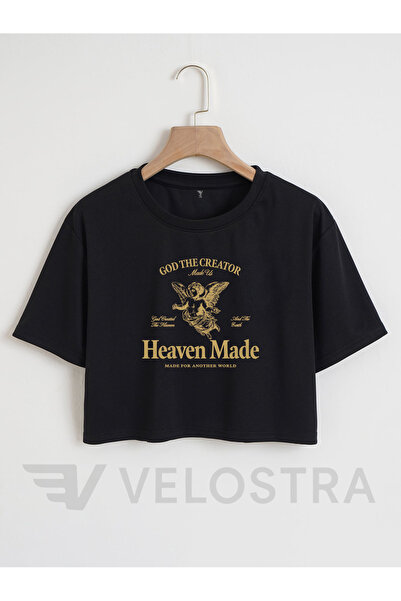 Velostra Γυναικείο Crop Heaven Made με τύπωμα