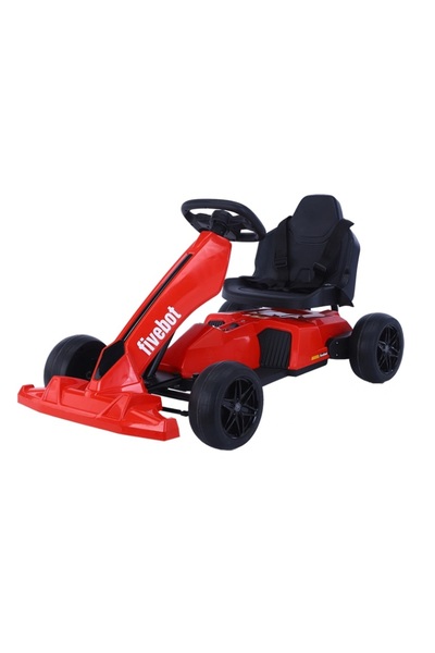 Nichiduta Kart electric pentru copii FiveBot Red, 12V 70W, cu 2 motoare 35W, pornire la buton, cu lu