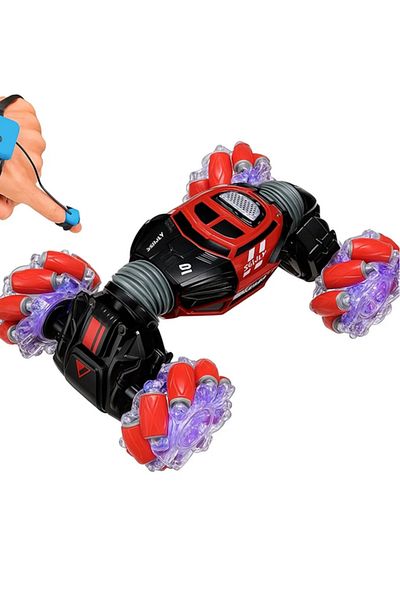 MASA Rechargeable Hand Gesture RC Stunt Car with Light-Up Wheels – 4WD Drift Car