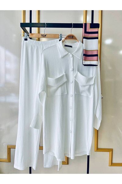 asyadabutik Double Pocket Buttoned Summer Suit