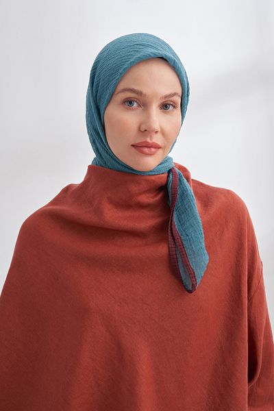 ARMANDA Muslin Tie Scarf - Petrol