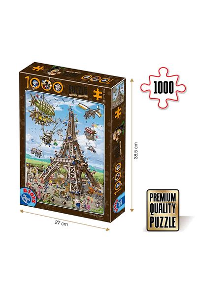D-Toys Eiffel Tower Puzzle - Adult Puzzle 1000 Pieces - Cartoon Collection