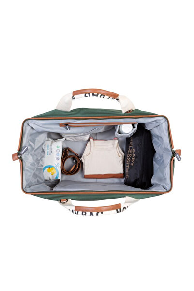 CHILDHOME Geanta de infasat Mommy Bag Signature Verde