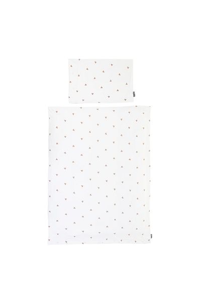 CHILDHOME Duvet cover and pillowcase Jersey/Muslin 100x140 cm, Hearts