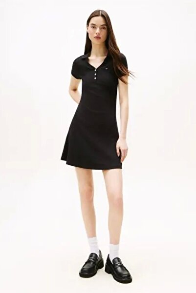 Tommy Jeans Denim Essentials Women Black Dress Dw0Dw21172Bds