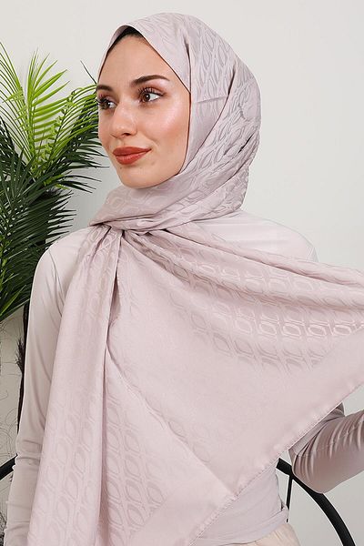 GİYZAMİLA Alvina Oval Pattern Shawl Powder