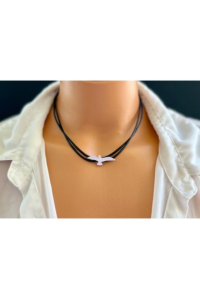 Limi Design Seagull Leather Rope Necklace