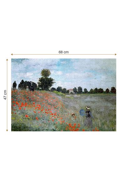 D-Toys Claude Monet Puzzle - Adult Puzzle 1000 Pieces - Poppies