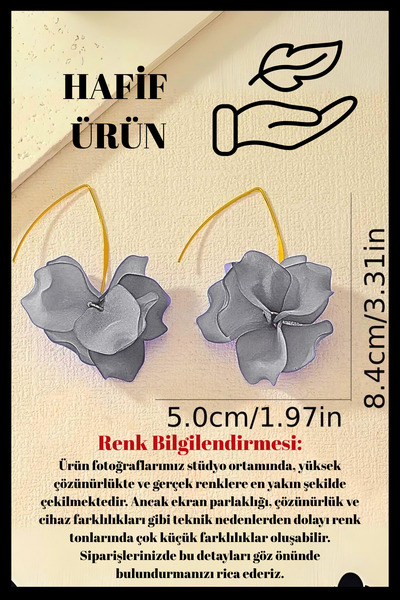 MAZEN Colorful Flower Model Long Earrings |   White Color |   Summer Elegant Design |   Women's Jewelry Accessory