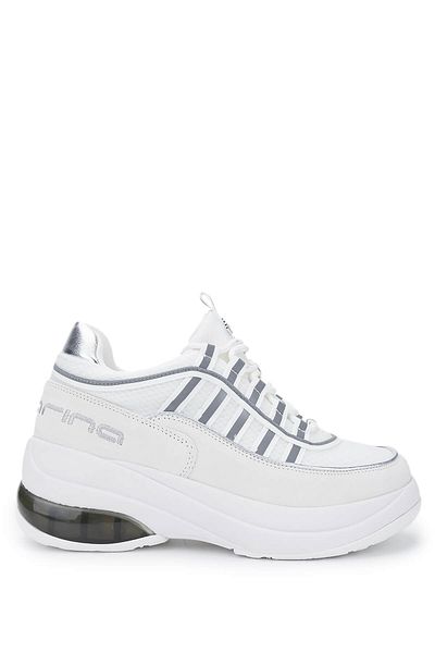 Fornarina Women's Leather & Textile White Sneakers & Sports Shoes