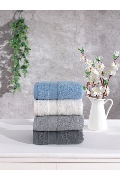 Elvira Home Collection Eh Cotton 4-Piece Hand Face Towel Set Daily Dowry Hand Towel