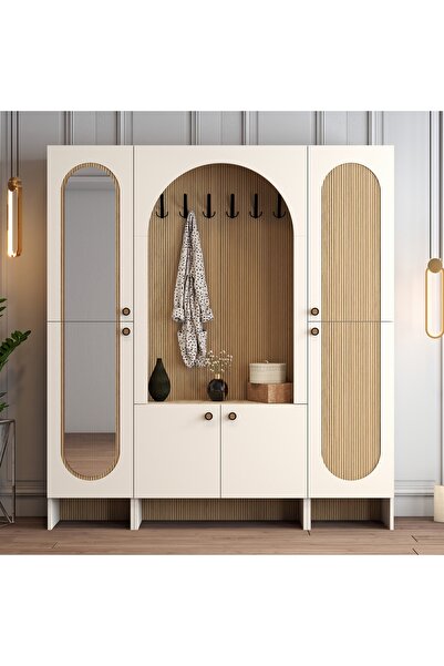 Variant Mobilya Palermo KLM Portmanto V110 - Gölge Çizgili Meşe