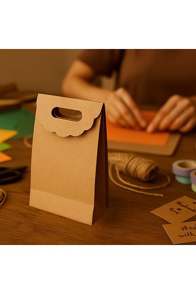 roco paper Τσάντα Kraft Handheld, Δώρο, Αγορές, Μπουτίκ, Τσάντα για πάρτι και συσκευασία, 12 x 17 cm, 25 τεμάχια
