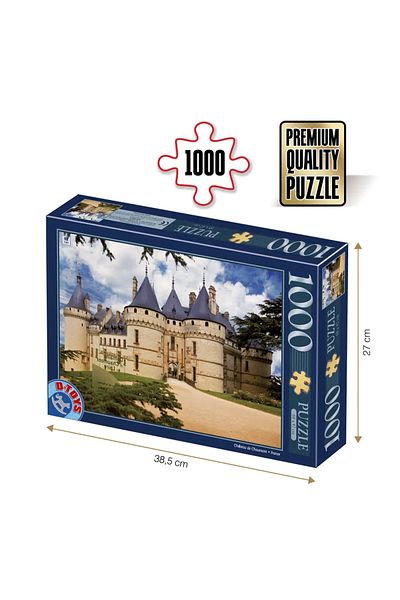 D-Toys Chaumont Castle Puzzle - Adult Puzzle 1000 Pieces - French Castles