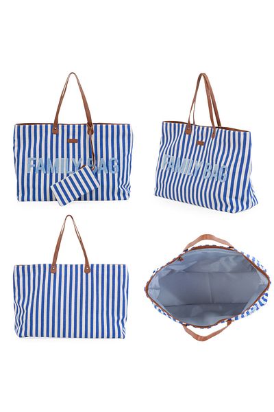 CHILDHOME Geanta Family Bag Albastru/Alb
